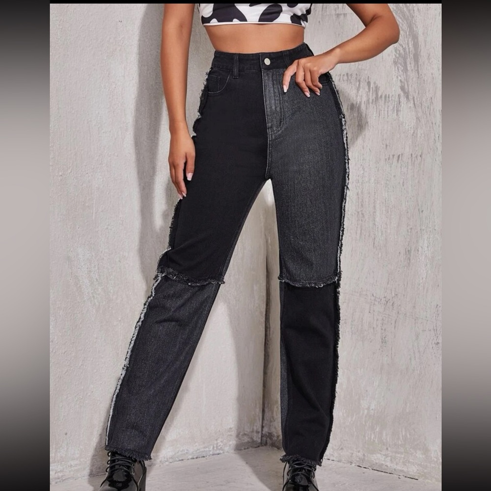 BRAND NEW!! SHEIN color block jeans